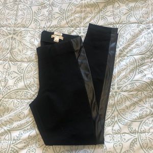 J Crew Gigi Leather side skinny pants
